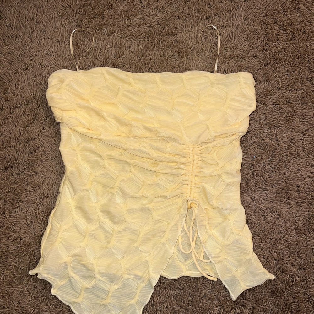 Yellow Ruched Women’s Top LIKE NEW